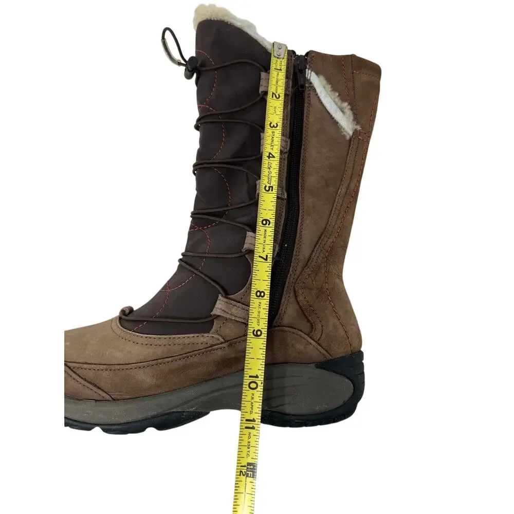 Women's Merrell Boots Encore Apex Coffee Bean Waterproof Insulated Snow 7